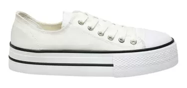 Oferta de Tenis Blancos Dama Urbanos Lona Mujer Casual Star Fareli por $39 en Fareli