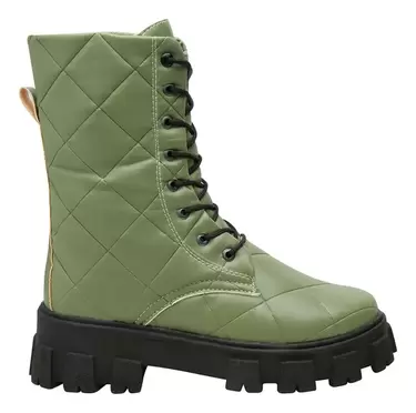 Oferta de Botas Combat Dama Martin Botín Para Mujer Blake Olivo Fareli por $224 en Fareli