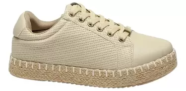 Oferta de Tenis Dama Yute Para Mujer Casuales Beige Jany Fareli por $39 en Fareli