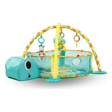 Oferta de Gimnasio Bebé Manta Didáctica Con Pelotero Mega Baby Tortuga por $7022 en Fareli