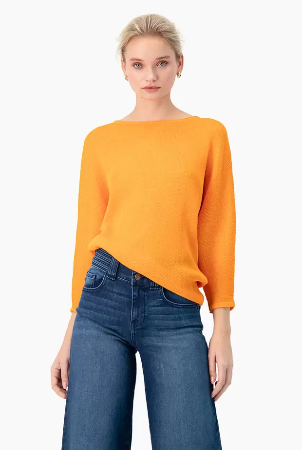 Oferta de Pullover Tejido Ligero Naranja por $519.6 en Ivonne