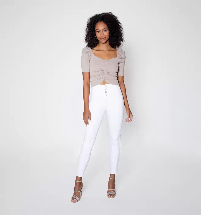 Oferta de Jean Jeggings Tiro Alto Con Pinzas En Pr por $1119.3 en Studio F