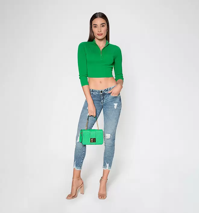 Oferta de Jean Skinny, Tiro Bajo, Cinco Bolsillos por $1119.3 en Studio F
