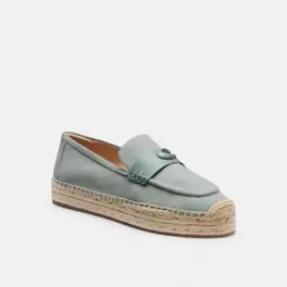 Oferta de Alpargatas Camilla Gamuza Verde Mujer por $3213 en Coach