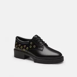 Oferta de Zapatos Derby Lyla Platform Ojales Piel Negro Mujer por $3750 en Coach