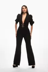 Oferta de Jumpsuit cinturón hebillas corazón con joyas por $1499 en SOHO