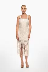 Oferta de Vestido midi de tejido en círculos por $899 en SOHO