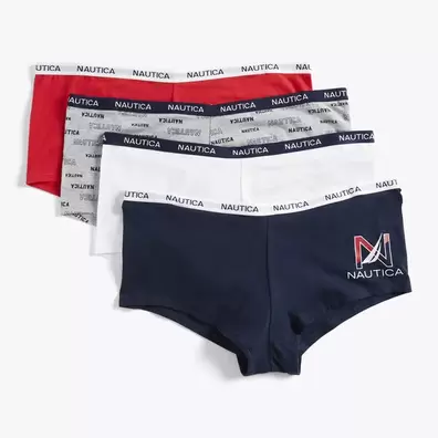 Oferta de Plus logo boyshort, 4-pack por $6.98 en Nautica