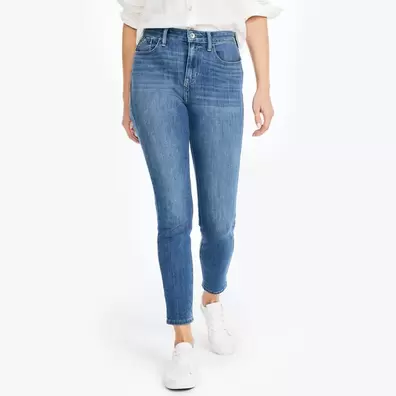 Oferta de Sustainably crafted true flex high-rise curvy fit skinny denim por $26.98 en Nautica