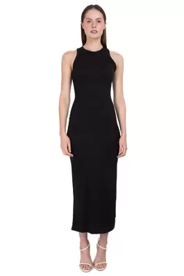 Oferta de Vestido maxi bodycon abertura por $169 en Shasa