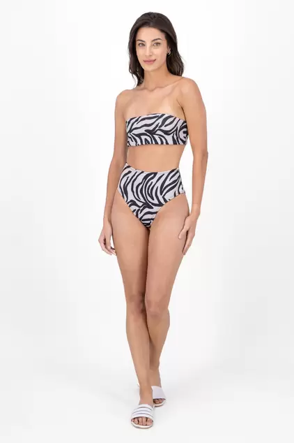 Oferta de Traje de baño strapless animal print por $199 en Shasa