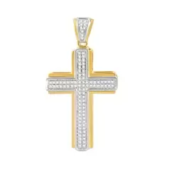 Oferta de CRUZ ORO 14K CON 30 PUNTOS DE DIAMANTE por $22466.25 en Cristal Joyas