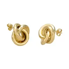 Oferta de ARETES LOVE KNOT ORO 14K por $9920 en Cristal Joyas