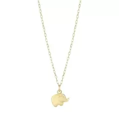 Oferta de DIJE CON CADENA ELEFANTE ORO 14K por $3235 en Cristal Joyas