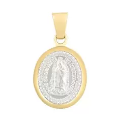 Oferta de MEDALLA VIRGEN DE GUADALUPE PLATA CON ORO 14K por $6032 en Cristal Joyas