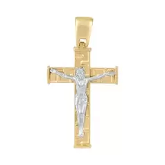 Oferta de CRUZ CON CRISTO ORO ORO BLANCO, AMARILLO 14K por $7597.5 en Cristal Joyas