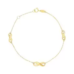 Oferta de PULSERA DAMA OJITO E INFINITO ORO 14K por $3976 en Cristal Joyas