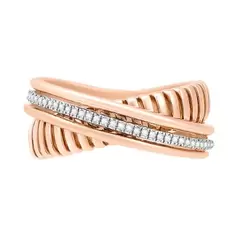 Oferta de ANILLO ORO ROSA 14K CON 9 PUNTOS DE DIAMANTE por $27296.5 en Cristal Joyas