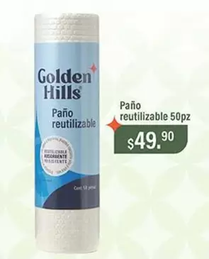 Oferta de Golden Hills - Paño Reutilizable por $49.9 en La Comer