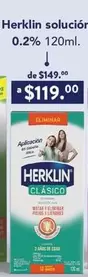 Oferta de Herklin - Solución 0.2% por $119 en Farmacia San Pablo