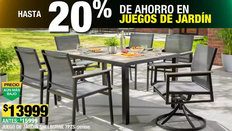 Oferta de Juego De Jardin Shelburne 7Pzs  por $13999 en The Home Depot