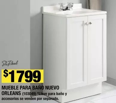 Oferta de St. Paul - Mueble Para Baño Nuevo Orleans por $1799 en The Home Depot