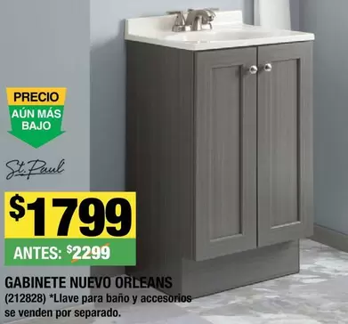 Oferta de St. Paul - Gabinete Nuevo Orleans por $1799 en The Home Depot