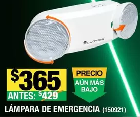 Oferta de Lampara De Emergencia por $365 en The Home Depot