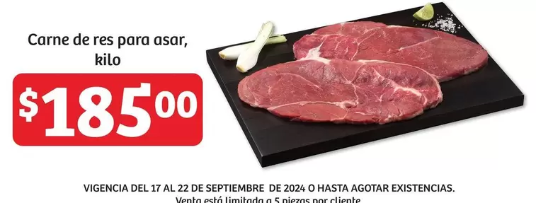 Oferta de Carne De Res Para Asar, Kilo por $185 en Soriana Híper