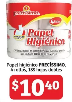 Oferta de Precissimo - Papel Higiénico por $10.4 en Soriana Híper