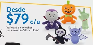 Oferta de Variedad De Peluches Para Mascota Vibrant Life por $79 en Walmart