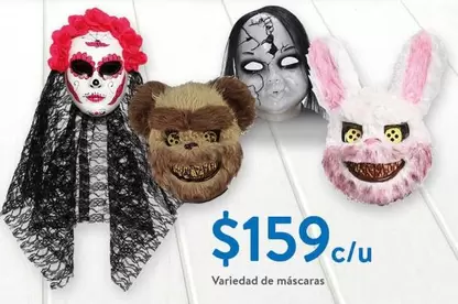 Oferta de Variedad De Máscaras por $159 en Walmart