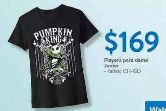 Oferta de Playera Para Dama Junior por $169 en Walmart