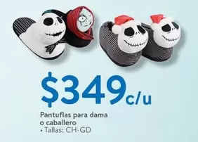 Oferta de Pantuflas Para Dama O Caballero por $349 en Walmart