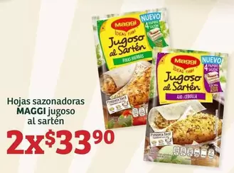 Oferta de Maggi - Hojas Sazonadoras Jugoso Al Sartén por $33.9 en Soriana Híper