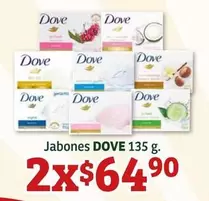 Oferta de Dove - Jabones por $64.9 en Soriana Híper