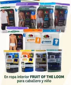 Oferta de Fruit Of The Loom - En Ropa Interior Para Caballero Y Nino en Soriana Híper