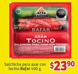 Oferta de Bafar - Salchicha Para Asar Con Tocino por $23.9 en Soriana Híper