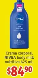 Oferta de Nivea - Crema Corporal Body Milk Nutritiva 625 Ml por $84.9 en Soriana Híper