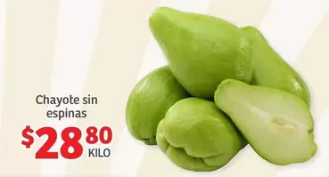 Oferta de Chayote Sin Espinas por $28.8 en Soriana Híper