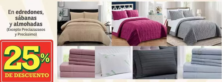 Oferta de En Edredones, Sábanas Y Almohadas en Soriana Híper