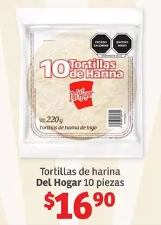 Oferta de Del Hogar - Tortillas De Harina  10 Piezas por $16.9 en Soriana Híper