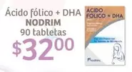 Oferta de Nodrim - Ácido Fólico + Dha por $32 en Soriana Súper