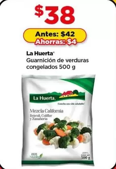 Oferta de La Huerta - Guarnicion De Verduras Congelados por $38 en Bodega Aurrera