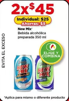 Oferta de New Mix - Bebida Alcoholica Preparada en Bodega Aurrera