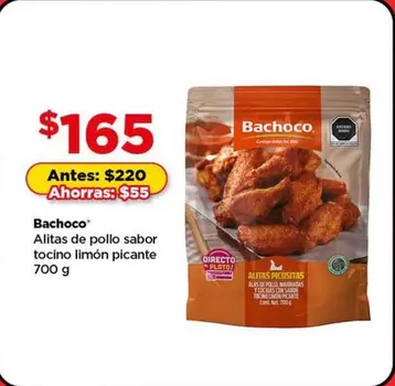 Oferta de Bachoco - Alitas De Pollo Sabor Tocino Limon Picante por $165 en Bodega Aurrera