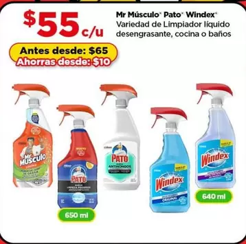 Oferta de Pato - Mr Musculo Windex - por $55 en Bodega Aurrera