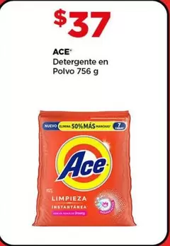 Oferta de Ace - Detergente En Polvo por $37 en Bodega Aurrera