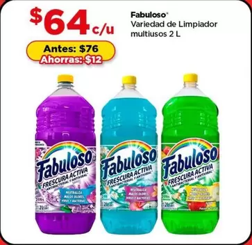 Oferta de Fabuloso - Variedad De Limpiador Multiusos por $64 en Bodega Aurrera