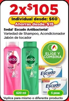 Oferta de Sedal - Escudo Antibacterial por $105 en Bodega Aurrera